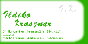 ildiko krasznar business card